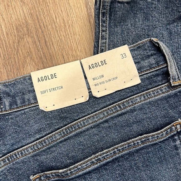 NWT AGOLDE Willow Mid Rise Slim Crop Jeans - Picture 9 of 12